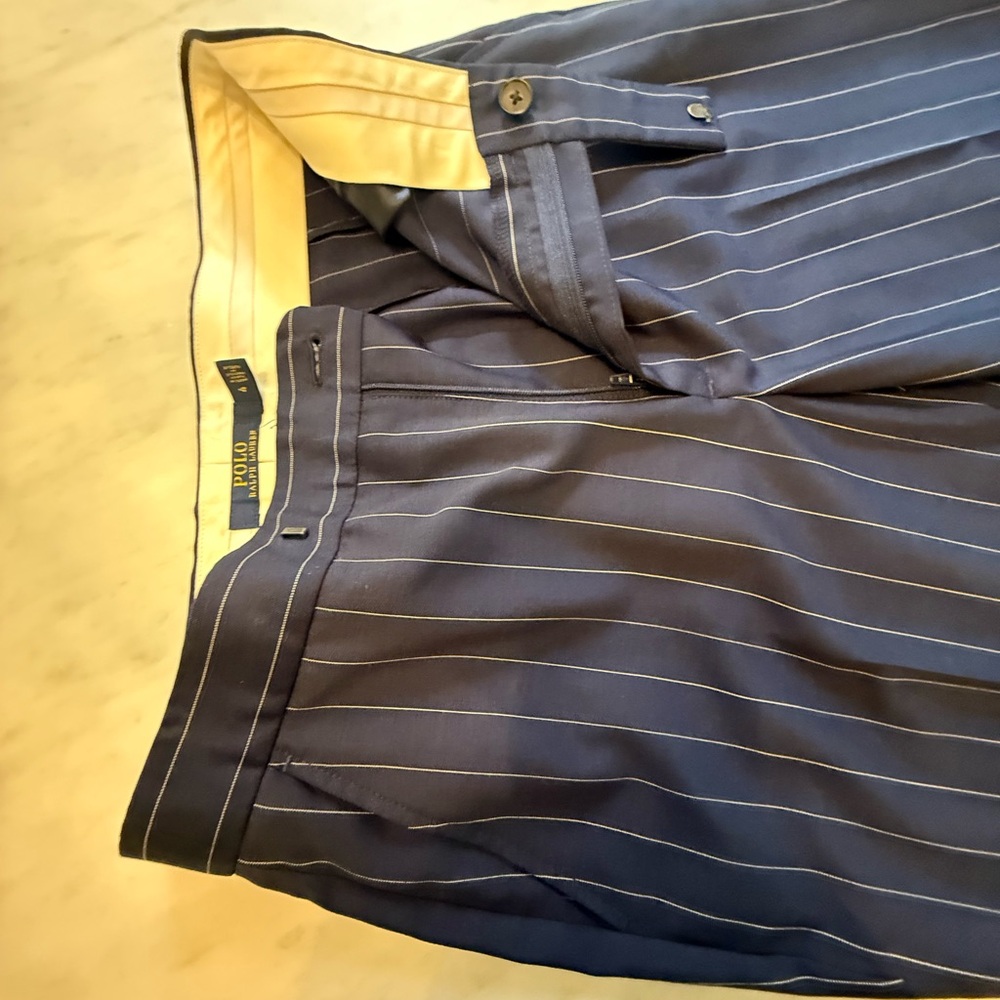 Ralph Lauren Navy Pinstripe Trousers (Brand New without Tag) - Picture 5 of 7